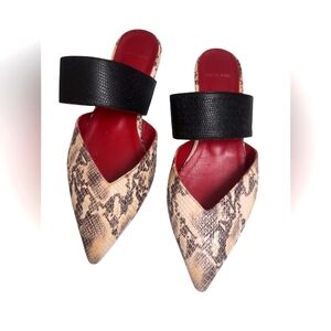 Anine Bing Snake Print Mules Sandals EU 37